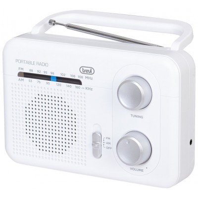 RADIO TREVI RA 7F64 PORTABLE AM/FM RADIO WHITE