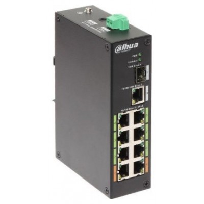 (DH-LR2110-8ET-120-V2) DAHUA SWITCH INDUSTRIAL 8 PUERTOS EPOE (Espera 4 dias)