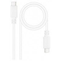 CABLE USB-C 2.0 3A USB-CM-USB-CM 1M NANOCABLE BLANCO