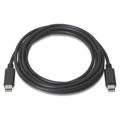 CABLE USB 2.0 3A TIPO USB-C/M-USB-C/M 3 M NEGRO NANOCABLE (Espera 4 dias)