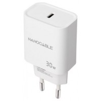 Nanocable Cargador pared USB-C PD 30W Blanco