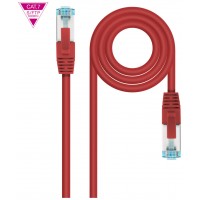 Cable de Red Cat.7 600MHZ LSZH SFTP PIMF AWG26, Rojo,