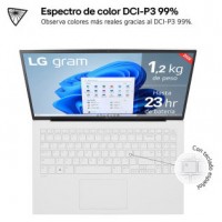 LG GRAM DE 15 PULGADAS LAPTOP LIGERO DE 16GB RAM INTEL CORE ULTRA 7 WINDOWS 11, PANTALLA IPS ANTIRREFLEJO (Espera 4 dias)