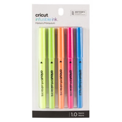 Cricut 2006258 rotulador Fino Azul, Verde, Naranja, Rosa, Amarillo 5 pieza(s) (Espera 4 dias)