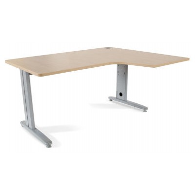 MESA DE OFICINA SERIE METAL FORMA L DERECHA 160X120 GRIS / HAYA  ROCADA 2051AC01 (Espera 4 dias)