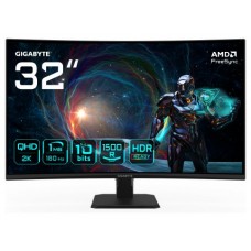 GIGABYTE GS32QCA 31.5" Monitor Curvo para Gaming QHD - 2560 x 1440, 180Hz, 1ms, 250 cd/m², FreeSync, HDR Ready, HDMI 2.0, DisplayPort 1.4 (Espera 4 dias)