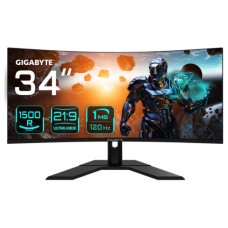 GIGABYTE GS34WQC 34" Monitor de juegos curvo WQHD - 3440 x 1440 (WQHD), 300Hz, 1ms, 250 cd/m², FreeSync Premium, preparado para HDR, HDMI 2.0, DisplayPort 1.4 (Espera 4 dias)