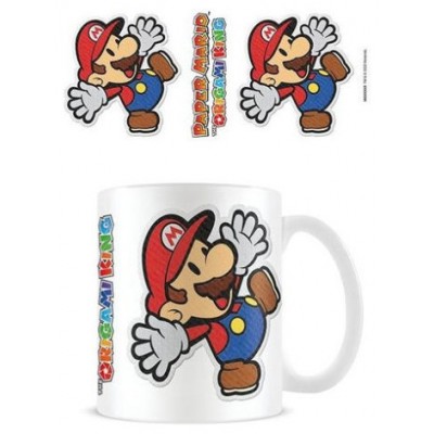 TAZA DESAYUNO SUPER MARIO PAPER MARIO PEGATINA PYRAMID MG26046 (Espera 4 dias)