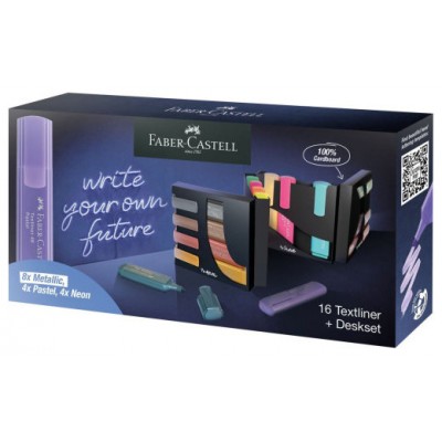 Faber-Castell 254603 marcador 16 pieza(s) Punta de cincel Metálico, Multicolor, Pastel (Espera 4 dias)