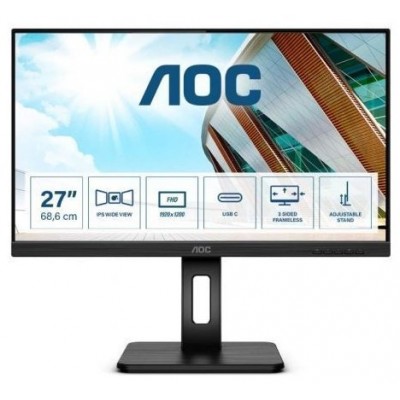 Monitor 27" Usb-c Displayport Hdmi Aoc 27p2c