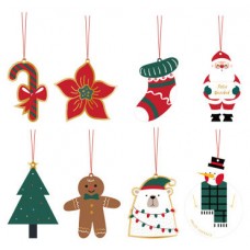 SET 4 TARJETAS COLGANTES ADORNOS NAVIDAD BISMARK 331672 (Espera 4 dias)