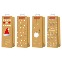 BOLSA BOTELLAS NAVIDAD KRAFT&FOIL BISMARK 332863 (MIN12) (Espera 4 dias)