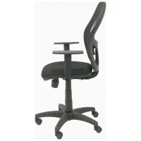 PIQUERAS Y CRESPO Silla Alocen malla negra asiento bali negro brazos regulables