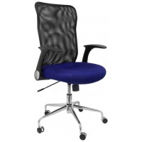 PIQUERAS Y CRESPO Silla Minaya respaldo malla negro asiento 3D azul