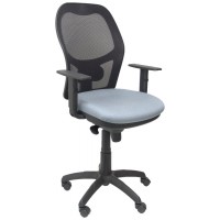 PIQUERAS Y CRESPO Silla Jorquera malla negra asiento bali gris claro