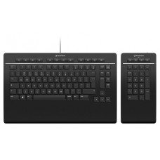 3Dconnexion Keyboard Pro with Numpad teclado Oficina USB + RF Wireless + Bluetooth QWERTZ Alemán Negro (Espera 4 dias)