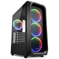 CAJA SHARKOON TK5M RGB ATX 2XUSB3.0 1XUSBtipoC SIN FUENTE NEGRO