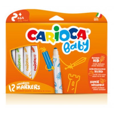 CAJA 12 ROTULADORES VALOROUS MARKER CARIOCA BABY 42814 (Espera 4 dias)