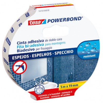 CINTA ADHESIVA POWERBOND DOBLE CARA EXTRA FUERTE (ESPEJOS) 19MM.X5M. TESA 55733-00018-02 (MIN10) (Espera 4 dias)