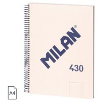 CUADERNO A4 CON ESPIRAL Y TAPA DURA, 80 HOJAS BLANCAS DE 95 GR/M, COLECCIÓN 430 SINCE 1918, BEIGE MILAN 57141E80BG (Espera 4 dias)