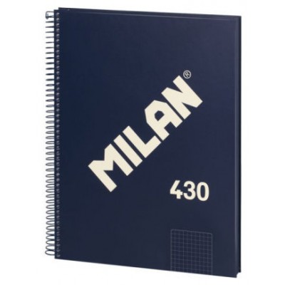 LIBRETA CON ESPIRAL, PAPEL CUADRICULADO, 80 HOJAS A4, SERIE 1918, AZUL MILAN 57143E80B (Espera 4 dias)