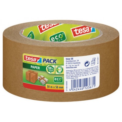 PRECINTO PAPEL ECOLÓGICO MARRON 50MX50MM TESA 57180-00000-02 (MIN6) (Espera 4 dias)