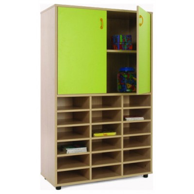 MUEBLE MEDIO CASILLERO Y ARMARIO HAYA MOBEDUC 600311HPS18 (Espera 4 dias)