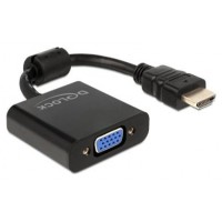 Delock Adaptador HDMI-A 19 pines Macho a VGA Negro