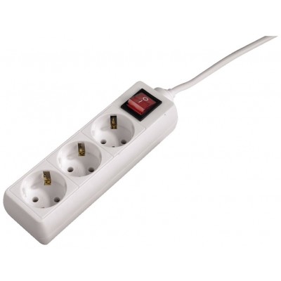 HAMA Home Regleta 3 Tomas Interruptor 1,4m Blanca