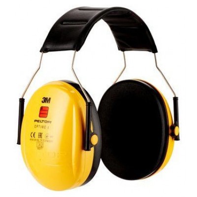 CASCOS OREJERAS ACOLCHADAS  CON DIADEMA PROTECCION AUDITIVA PELTOR OPTIME H510A-1 SNR-27DB AMARILLO 3M 7100334982 (Espera 4 dias)