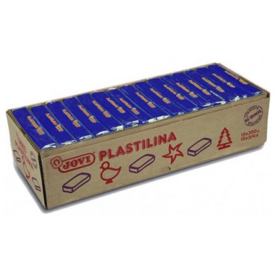 CAJA 15 PASTILLAS PLASTILINA 350 G - AZUL OSCURO JOVI 7213 (Espera 4 dias)