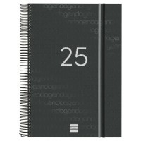 AGENDA 2025 BASIC YEAR E40 210X297MM DIA PAGINA NEGRO FINOCAM 741116025 (Espera 4 dias)