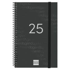 AGENDA 2025 BASIC YEAR E5 117X181MM SEMANA VISTA HORIZONTAL NEGRO FINOCAM 741446025 (Espera 4 dias)