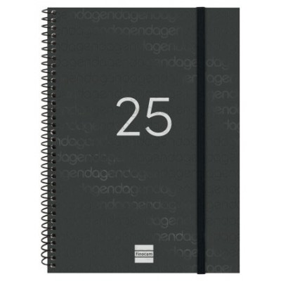 AGENDA 2025 BASIC YEAR E10 155X212MM SEMANA VISTA HORIZONTAL NEGRO FINOCAM 741456025 (Espera 4 dias)