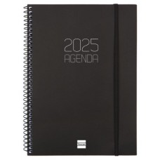 AGENDA 2025 BASIC OPAQUE E10 155X212MM SEMANA VISTA HORIZONTAL NEGRO FINOCAM 742766025 (Espera 4 dias)