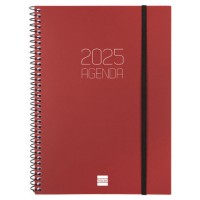 AGENDA 2025 BASIC OPAQUE E10 155X212MM SEMANA VISTA HORIZONTAL BURDEOS FINOCAM 742767425 (Espera 4 dias)