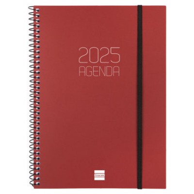 AGENDA 2025 BASIC OPAQUE E10 155X212MM SEMANA VISTA HORIZONTAL BURDEOS FINOCAM 742767425 (Espera 4 dias)