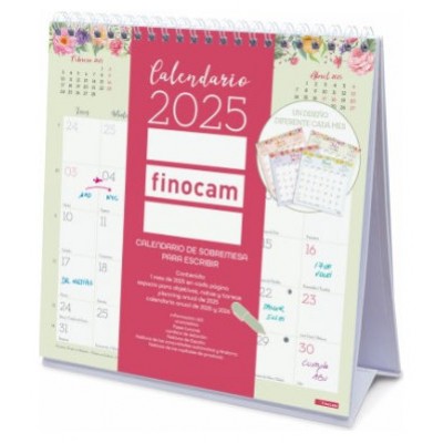 CALENDARIO 2025 SOBREMESA TRENDY DESIGN ESCRIBIR 190X190MM FINOCAM 787060125 (Espera 4 dias)