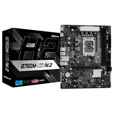 PLACA ASROCK B760M-H2/M.2,INTEL,1700,B760,2DDR5,96GB,HDMI+DP,4SATA+2M.2,5USB 3.2+1USB-C,GBLAN,MATX (Espera 4 dias)