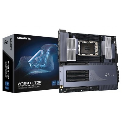 PLACA GIGABYTE W790 AI TOP,INTEL,LGA4677,W790,8DDR5,ECC R-DIMM,2DPIN+2THUNDERBOALT,2TB,8SATA+2M.2,8USB 3.2+2USB4,LAN10GB+WIFI7+BT5.4,E-ATX (Espera 4 dias)