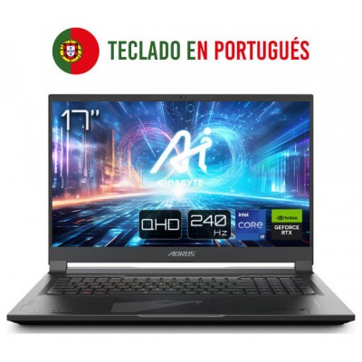 PORTATIL GIGABYTE AORUS 17X AZF-D5PT665SH I9 13980HX 4090 32GB 2TB 17" W11H