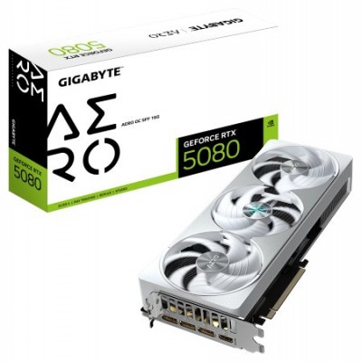 GIGABYTE GeForce RTX 5080 AERO OC SFF 16G Tarjeta Gráfica - 16GB GDDR7, 256 bits, PCI-E 5.0, 2730MHz Core Clock, 3 x DisplayPort, 1 x HDMI, GV-N5080AERO OC-16GD (Espera 4 dias)