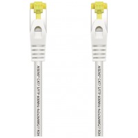 AISENS - CABLE DE RED LATIGUILLO RJ45 LSZH CAT.7 600 MHZ S/FTP PIMF AWG26, BLANCO, 0.5M