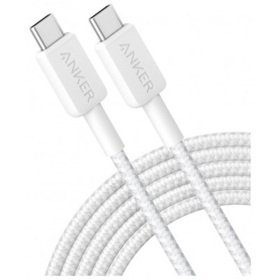 CABLE ANKER 322 USB-C TO USB-C CABLE NYLON 3M 60W WHITE