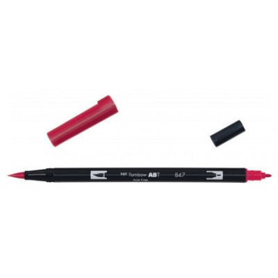 ROTULADOR DOBLE PUNTA PINCEL COLOR CRIMSON TOMBOW ABT-847 (Espera 4 dias)