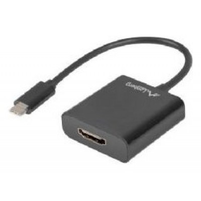 ADAPTADOR USB LANBERG USB-C M 3.1 A HDMI H 15CM DISPLAYPORT ALT MODE NEGRO