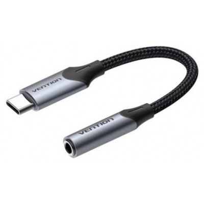 CONVERSOR USB-C/M A 2xJACK 3.5/M 0.10 M GRIS VENTION (Espera 4 dias)