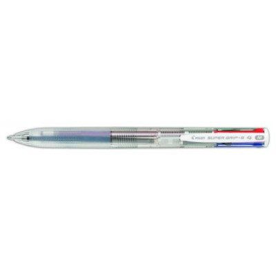 BOLIGRAFO SUPERGRIP G - 4 COLORES - CUERPO COLOR TRANSPARENTE PILOT BPKGG-35M-NC (Espera 4 dias)