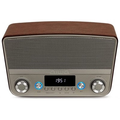 Radio Vintage Con Altavoz Aiwa Bstu-750br Bluetooth