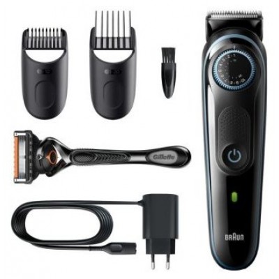 Recortadora De Barba Braun Bt3340 + Gillette F5